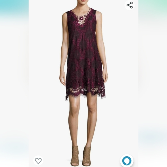 NEW Max Studio Fig Black Glam Great Gatsby Flapper Dress Celeb Chic Lace Mobwife - Picture 1 of 15